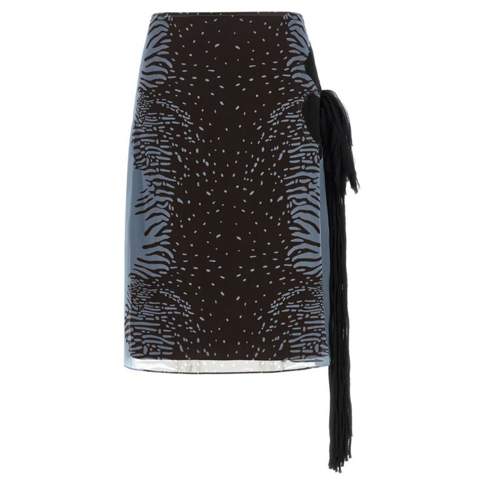 Ferragamo Multicolor Silk Midi Women's Skirt